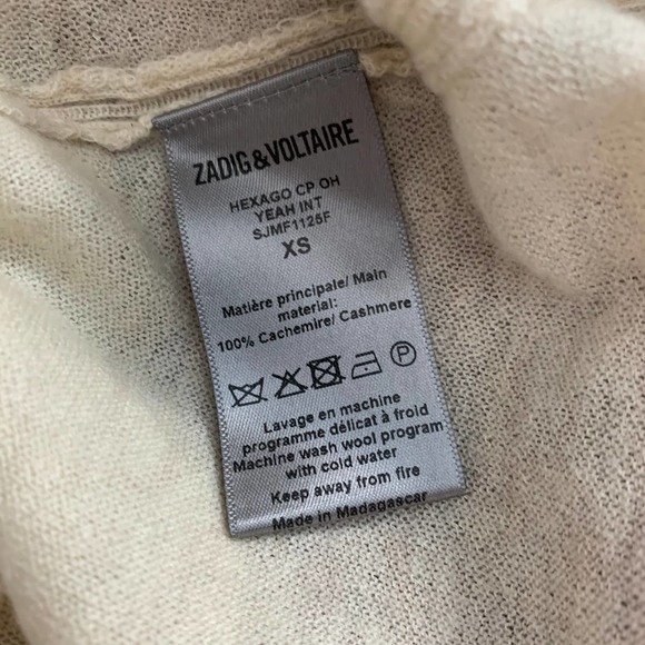 Zadig & Voltaire Hexago Oh Yeah Cashmere Sweater - Picture 11 of 12